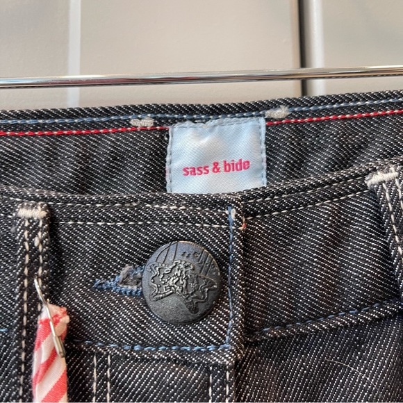 Sass & Bide NWT Grey Retro Vintage Casual Stitch Outlined Shorts Designer 25 - Picture 4 of 7